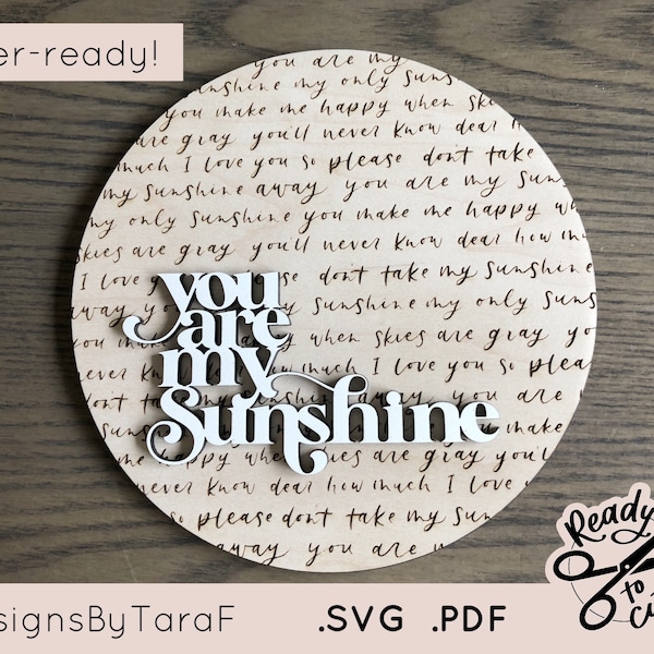 SVG Laser you are my sunshine kids room decor nursery sign glowforge sign, SVG, commercial cut file, newborn, download, laser ready