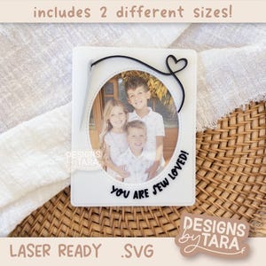 SVG Laser mothers day best mom ever sewing frame gift for her magnet fridge picture frame file, gift grandma file glowforge, laser ready