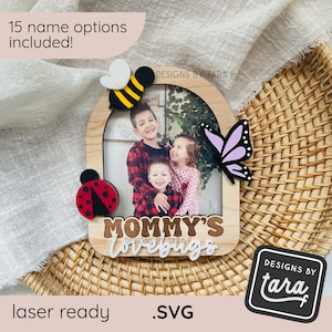 SVG mothers day, grandma, gift for mom, magnet, fridge picture frame file, gift for grandma, frame file - glowforge, laser ready