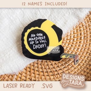 Vatertag Maßband SVG | Niemand misst bis zu Ihnen Papa Laser-Datei | Niedliches Geschenk für Papa | Glowforge xTool Digital Download