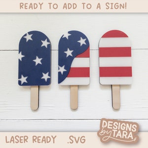 SVG USA ice cream pop laser file flag American summer patriotic laser file, patriotic SVG  4th of July glowforge, laser file, svg file