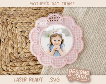 Moederdag-SVG | Laserbestand koelkastframe | Moederdaglijst voor Glowforge | Lasergesneden bestand voor cadeau moeder | Digitale download