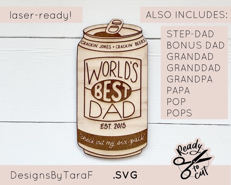 Download SVG fathers day beer can worlds best dad funny glowforge ...