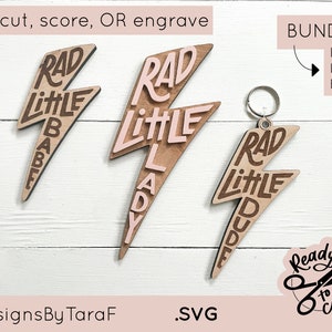 SVG rad little dude babe lady bliksemschicht baby jongen meisje kamer decor - glowforge-bestand, lasergesneden bestanden, glowforge svg, laserbestand, svg