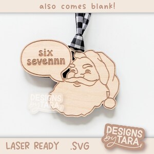 Six Seven 67 Rolig Julprydnad SVG | Laserskuren Julfil | Glowforge xTool DIY Gift 2025 Digital Fil