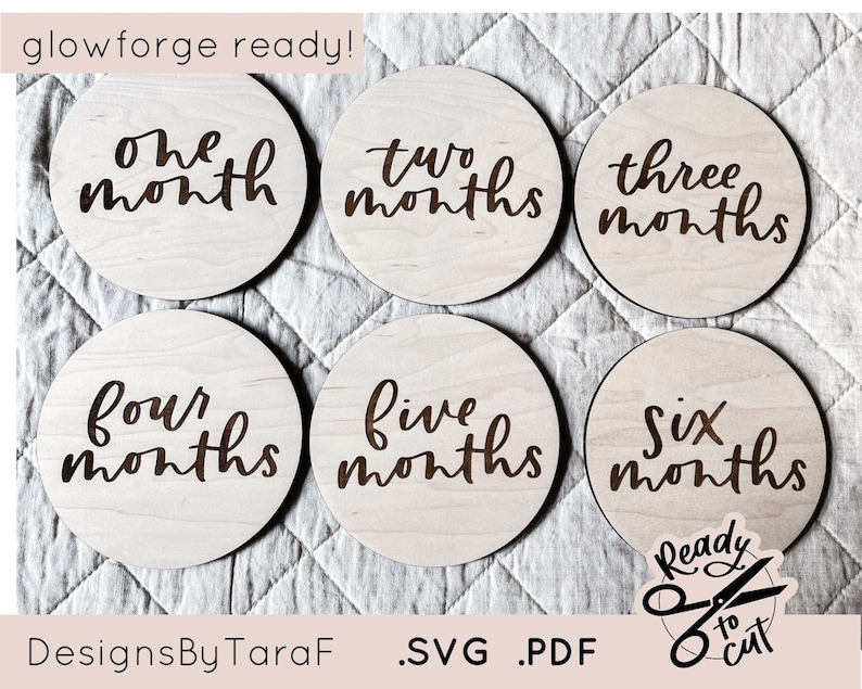 Download Baby monthly milestone SVG wooden round wood disc ...