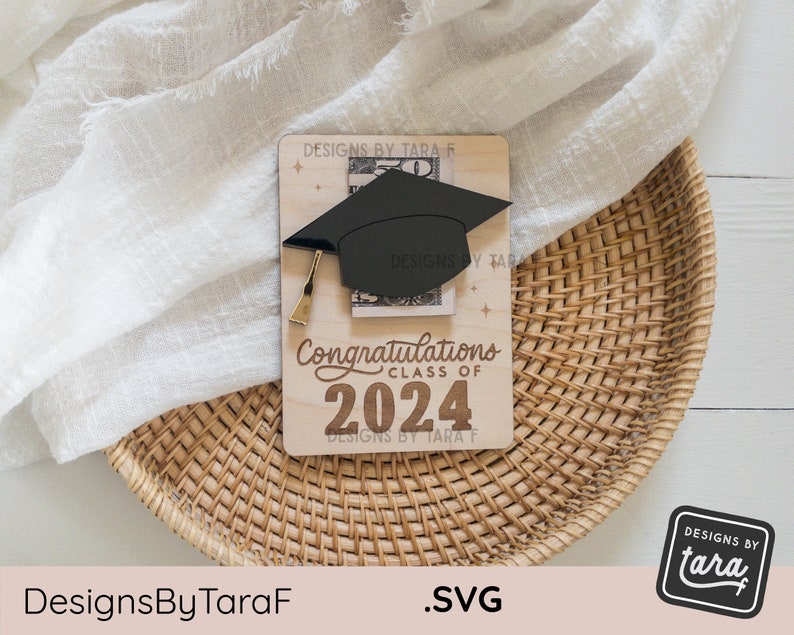 SVG Laser Graduation Money Holder Card Class of 2024 Gift for Grad ...