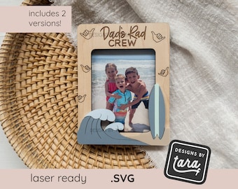 SVG Laser Dad Vatertagsgeschenk für Papa Magnet Bilderrahmen Datei, Schreibtisch Dekor, rad Dad - Glowforge, Laser bereit