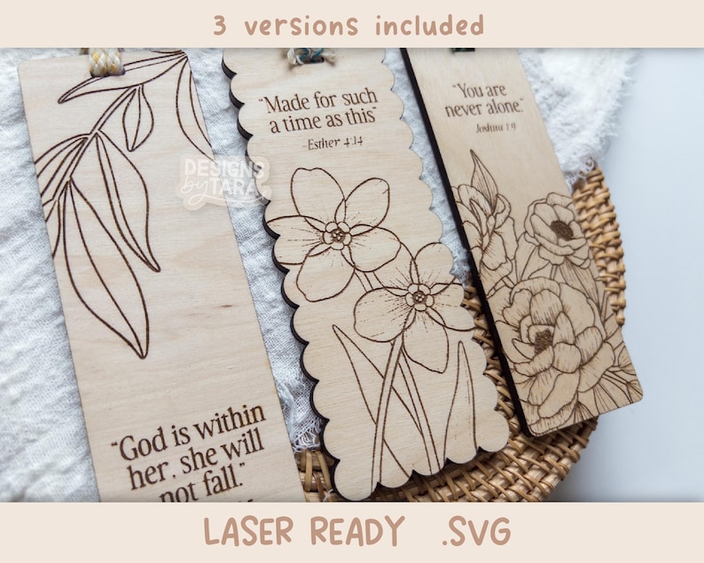 Scripture Bible Verse Bookmark SVG Bundle | Laser Cut Files for ...