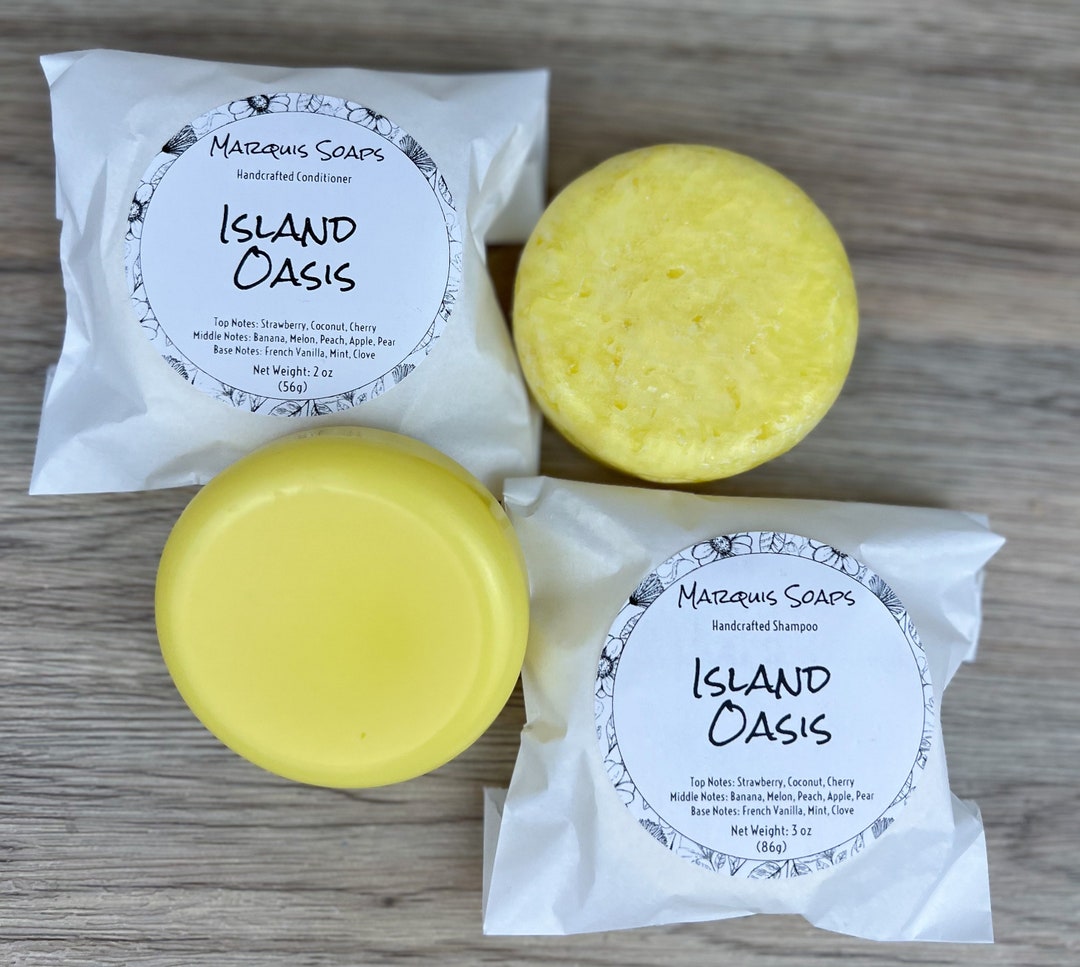 Island Oasis Shampoo and Conditioner Bar Sets Syndet Solid Zero Waste