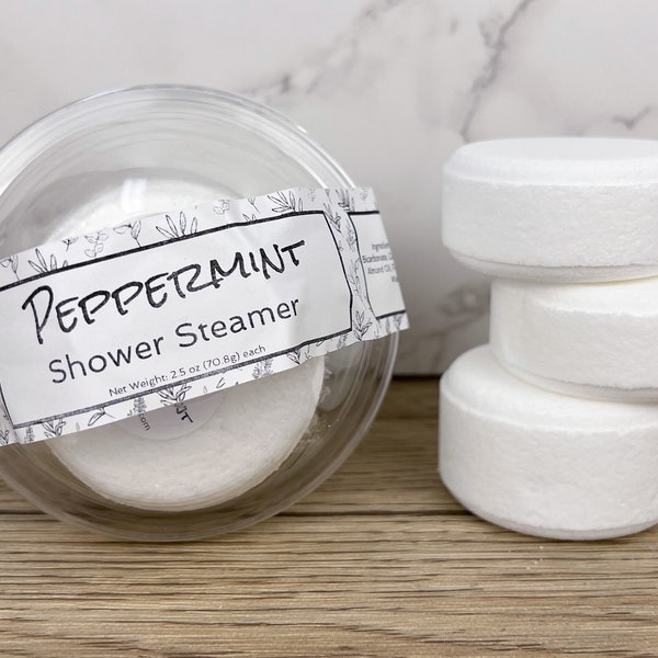 Peppermint Shower Steamers, Shower Fizzy