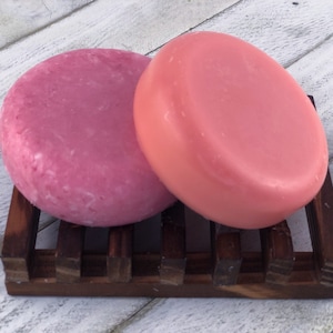 Sugared Strawberry Solid Shampoo and Conditioner Bar Set Syndet Shampoo Conditioner Zero Waste Shampoo