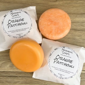 Orange Patchouli Shampoo and Conditioner Bar Set Syndet Shampoo and Conditioner Zero Waste
