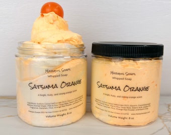 Whipped Soap, Satsuma Orange Whipped Hand and Body Soap