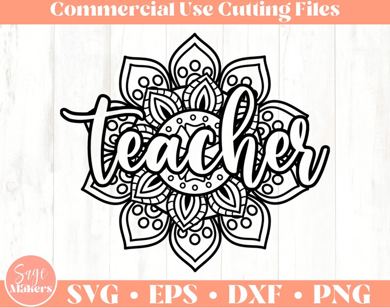 Download Mandala SVG Design Teacher Svg Files For Cricut Back To | Etsy