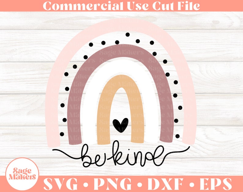 Download Be Kind Rainbow SVG Design Be Kind Svg Files For Cricut | Etsy