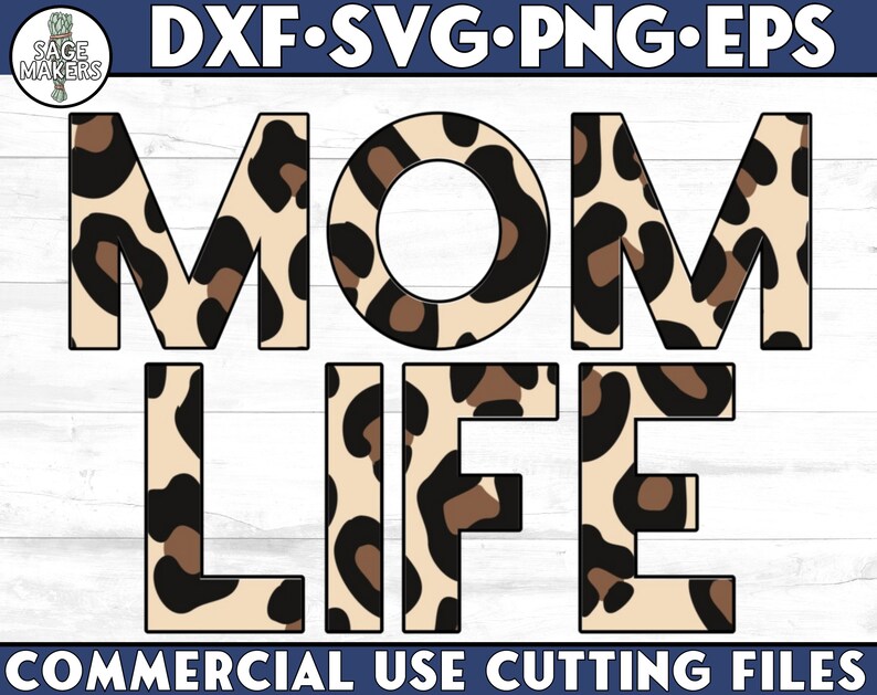 Download Leopard Mom Life SVG Design Mom Life Svg Files For Cricut | Etsy