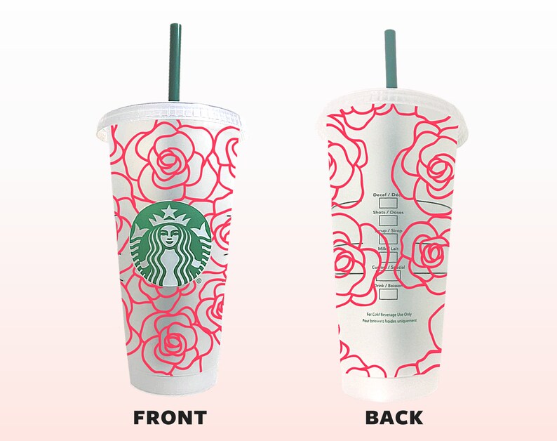 flower starbucks cup svg starbucks cold cup svg full wrap