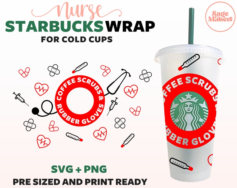 Download Nurse Starbucks Cup SVG Medical Starbucks Cold Cup SVG | Etsy