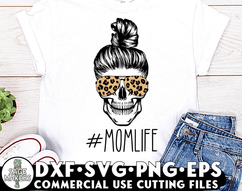 Download Mom Skull SVG Design Mom Life Svg Files For Cricut Messy ...