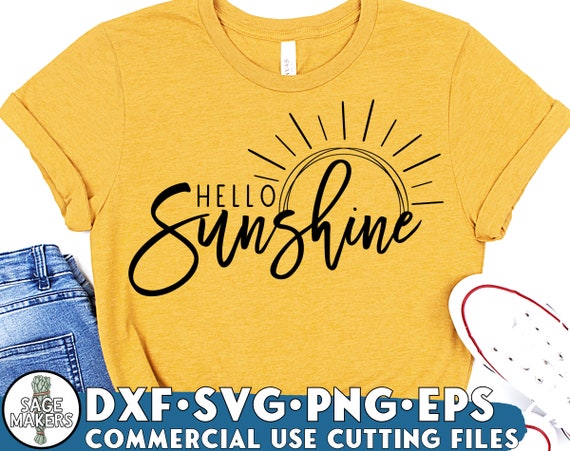 Hello Sunshine SVG Design Summer Svg Files For Cricut | Etsy