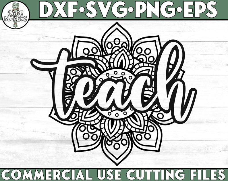 Download Mandala SVG Design Teacher Svg Files For Cricut Digital | Etsy