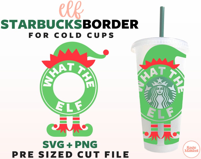 Christmas Starbucks Cup Svg Elf Starbucks Cold Cup SVG | Etsy