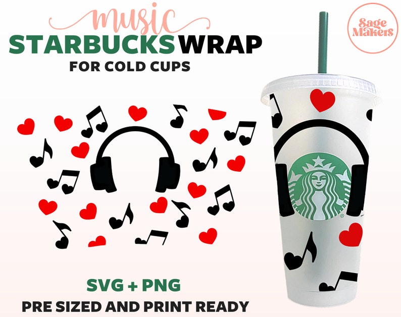 Download Heart Music Starbucks Cup SVG Heart Starbucks Cold Cup SVG ...