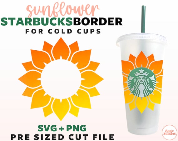 Download Sunflower Starbucks Cup Svg Starbucks Cold Cup SVG Full | Etsy