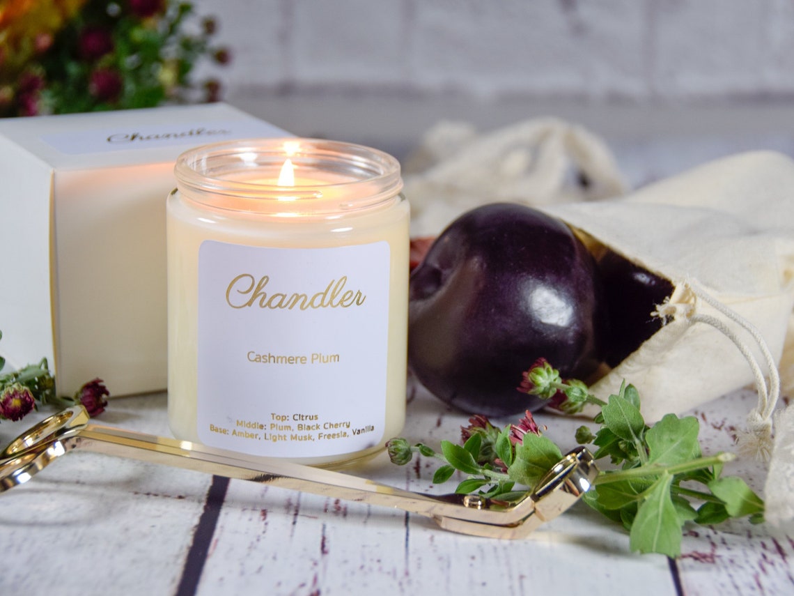 Cashmere Plum Soy Candle by Chandler Candles Gift Etsy