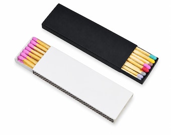 4" Inch Long, Wooden Matchsticks, Matchboxes, for, weddings, small gift, colorful, matchbox