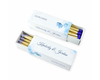 Custom Matchboxes - Set of 10 - Personalized - 2" Inch Long - Colorful Matchsticks - Weddings – Wedding Favor - Matchboxes, Custom Matchbox