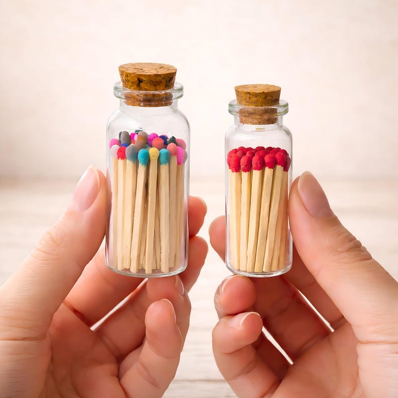 Mini Match Bottle With Striker Bottom – Little Match Jar – 2 Inch ...