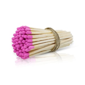 4” Long Matches - Matchbox Refill , Wedding Matches - Wholesale Bulk Matches - Pink