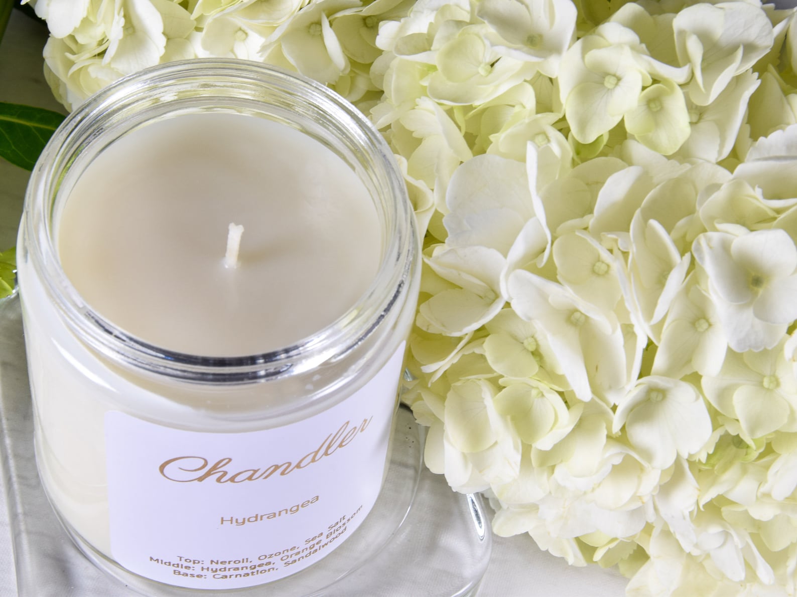 Hydrangea Scented Soy Candle by Chandler Candles Gift Etsy