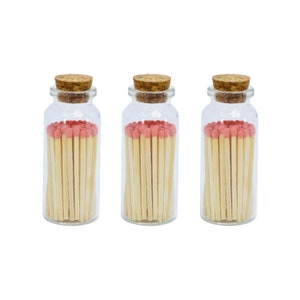 2&quot; Matchsticks in Jar - Perfect for Gifts, Match Holder Bottle, Wedding Matches, Match Striker Bottom - Orange
