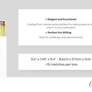 3 Zoll lange Streichhölzer, Streichholzschachteln, für, Hochzeit, kleines Geschenk, bunt, Streichholzschachtel Bild 2