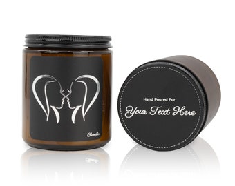 Gemini Zodiac Sign - Scented Soy Candle - Personalized Birthday Gift - Personalized Candles - Personalized Gift