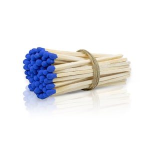 4" lange lucifers - lucifersdoosvulling, bruiloftlucifers - groothandel bulklucifers - blauw