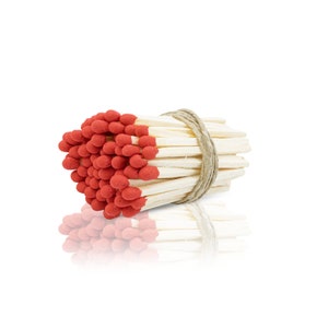 Cerillas de 2" de largo - Recarga de caja de cerillas, cerillas de boda - Cerillas a granel al por mayor - Rojo