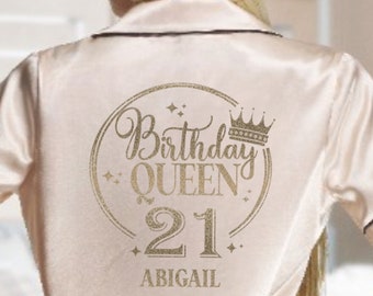 Personalised 21st Birthday Queen Pajamas - Custom PJs