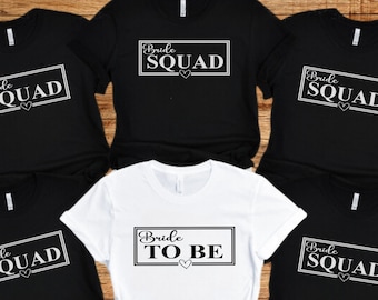 Bride Squad T-Shirts: 100% Cotton Hen Party Tees
