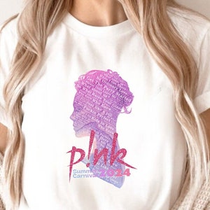 Unique Pink concert t shirt. Personalised Summer Carnival 2024 Tour Tshirt.Concert t shirt Summer Carnival tour.P!nk T-shirt.Trustfall album
