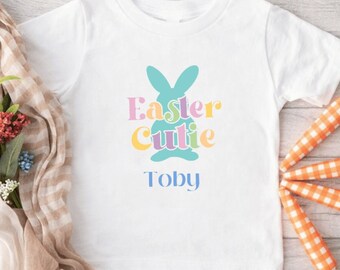 Camiseta de Pascua personalizada para niños. Camiseta del Conejo de Pascua. Camisetas de Pascua, Conejo de Pascua, regalo para niños esta Pascua.