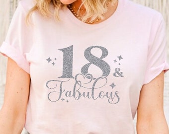 18.Geburtstag T-Shirt. Personalisiertes Tshirt zum 18. Geburtstagskind, Geburtstagsshirt. Geburtstagsgeschenk. Geburtstagst-shirt - 18 Jahre.