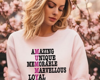 Personalised Mummy Sweatshirt: Handmade Cotton-Blend Mum Jumper