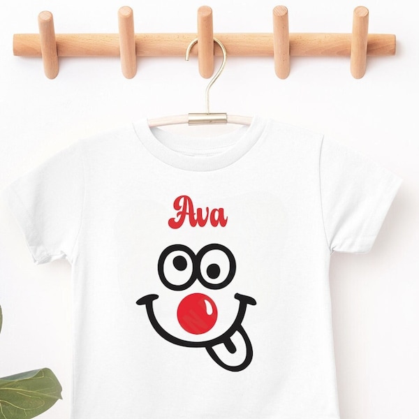 Charity Tshirt for Red nose. Personalised top for Red nose. Charity Tshirt 2024 T shirt. Charity tshirt.