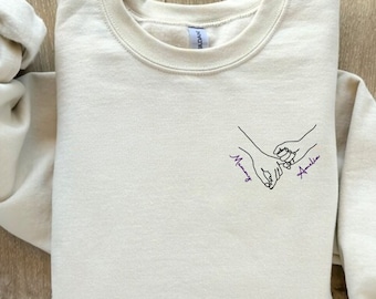Personalized Mum Sweatshirt: Handmade Cotton-Blend Mummy Jumper