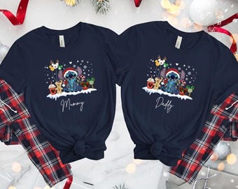 Personalised Stitch Christmas Family Pyjamas: Matching Christmas Eve PJs