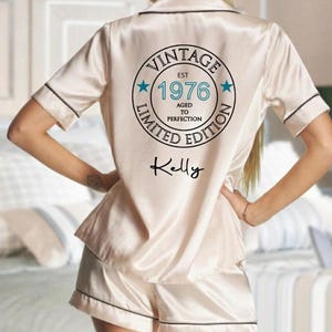 50th Birthday Pyjamas. Personalised 50th Birthday pjs. Fiftieth Birthday pyjamas. 50th Birthday Gift, 50th Birthday, birthday gift.